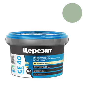 Затирка для швов Церезит CE 40, 2 кг, киви Затирка для швов Церезит CE 40, 2 кг, киви