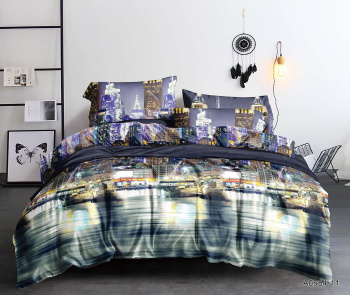 Постельное белье 1,5сп бамбук Орхидея A 0984-11, наволочки 70*70см - 2шт *1