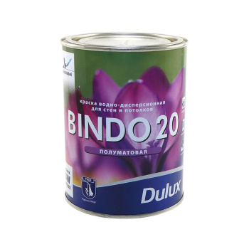 Краска акриловая для кухни и ванной 1 л BINDO 20 полуматовая База BW *1/6