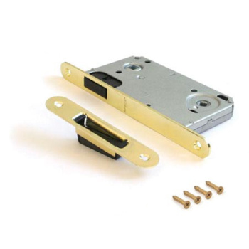 Защелка врезная п/ручку и фиксатор ЗОЛОТО матовое МАГНИТНАЯ 5300-М-WC-G Апекс *1/40