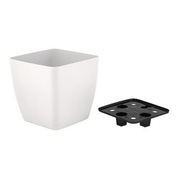Кашпо пластм. "Vienna"  5,0л 190х190мм h187мм со вставкой Белоснежный жасмин IG680410048*1/16