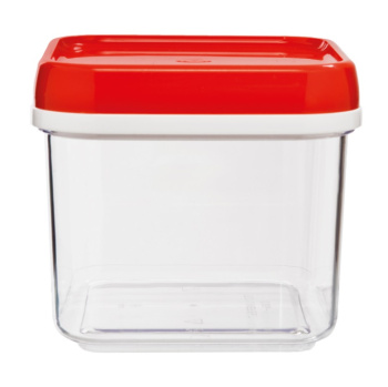 Банка для продуктов пластм. 0,6л 90х110х110мм Прозрачная арт.266 ("Полимербыт")