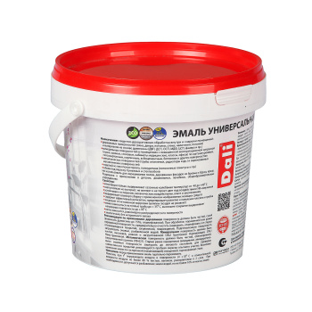 Эмаль акриловая глянцевая 0,9 кг DALI универсальная База А RAL 9010 *6/384