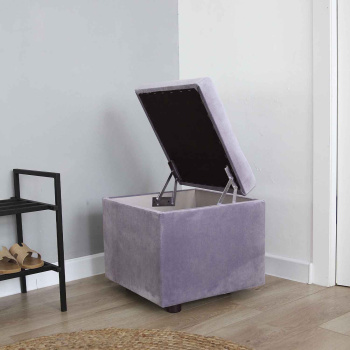 Пуф КУБ 410х410х400мм КОНФЕТТИ ПЛЮМ *1