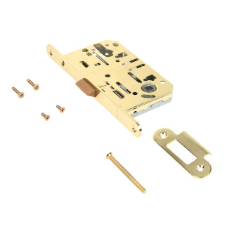 Защелка врезная п/ручку и цил.мех. ЗОЛОТО БЕСШУМНАЯ 5300-P-G Code Deco *1/40