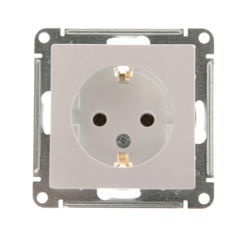 Механизм розетки 1-м СП ATLAS DESIGN с заземл. 16А жемчуг SchE ATN000443