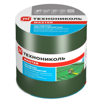Лента-герметик 10х0.15 м ТехноНиколь Nicoband, самоклеящаяся, зеленый