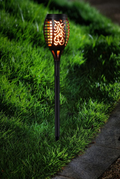 Светильник садовый на солнч. батарее  "EG" Сад 12LED Маори Пламя  *1/12