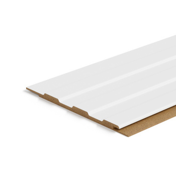 Панель МДФ 2700х118х6 мм Мастер и К, белый, 0.32 м²