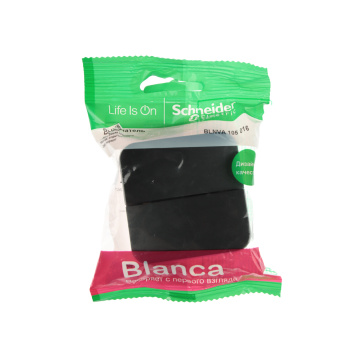 Выключатель "BLANCA" СП 2кл. антрацит 10А 250В BLNVS010506 *10/20