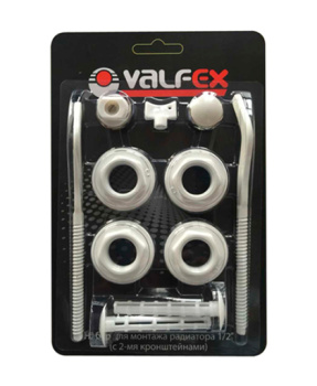 Набор для монтажа радиаторов VALFEX, 1/2", с 2 кронштейнами Набор для монтажа радиаторов VALFEX, 1/2", с 2 кронштейнами