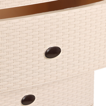 Комод пластм. "Плетенка" 4 ящика 875х555х445мм Сл.кость М4059 (ЗПИ "Альтернатива") *1