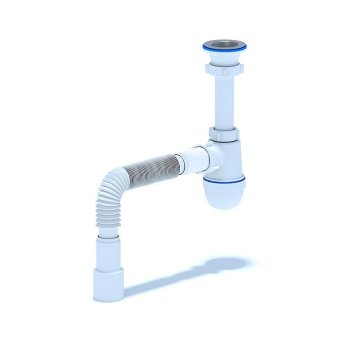 Сифон бутылочный 1 1/2"*40 с гибкой трубой 40x40/50 АНИ С0115 *1/30