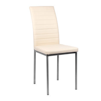 Стул СОРЕНТО ПЛЮС 520x430xh1.100 кожазам КРЕМОВЫЙ+металл.каркас*4