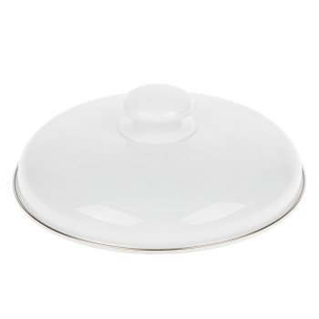 Кастрюля эмалированная 4,5л d200мм металл.кр.с пл.р.,об.нерж., с деколью С-1615АП2/4 *1/4